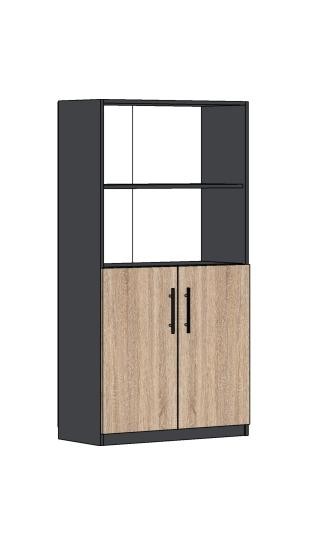 Шафа напівзакрита з полицями БРІК (В805)